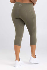3/4 Length Legging - Military | Sweat Resistant Activewear by Idea Athletic