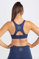 invisiSweat Classic Racer Back Crop - Luxe Navy Blue