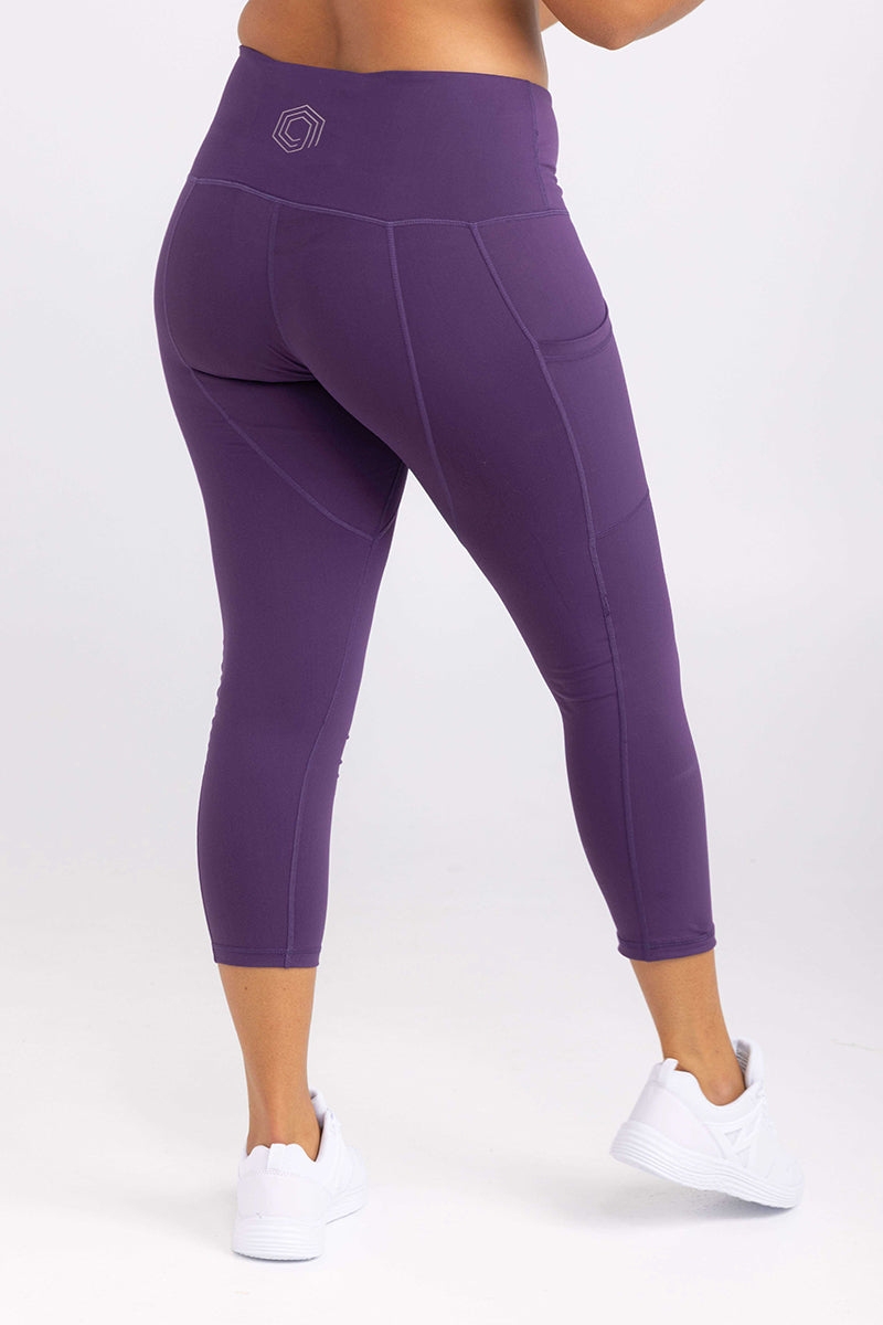 7/8 Length Tights - Deep Aubergine Leggings | Idea Athletic