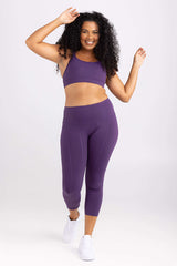 7/8 Length Tights in deep aubergine | Leggings with pockets by Australian activewear brand Idea Athletic