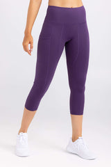 7/8 Length Tights in deep aubergine | Leggings with pockets by Australian activewear brand Idea Athletic